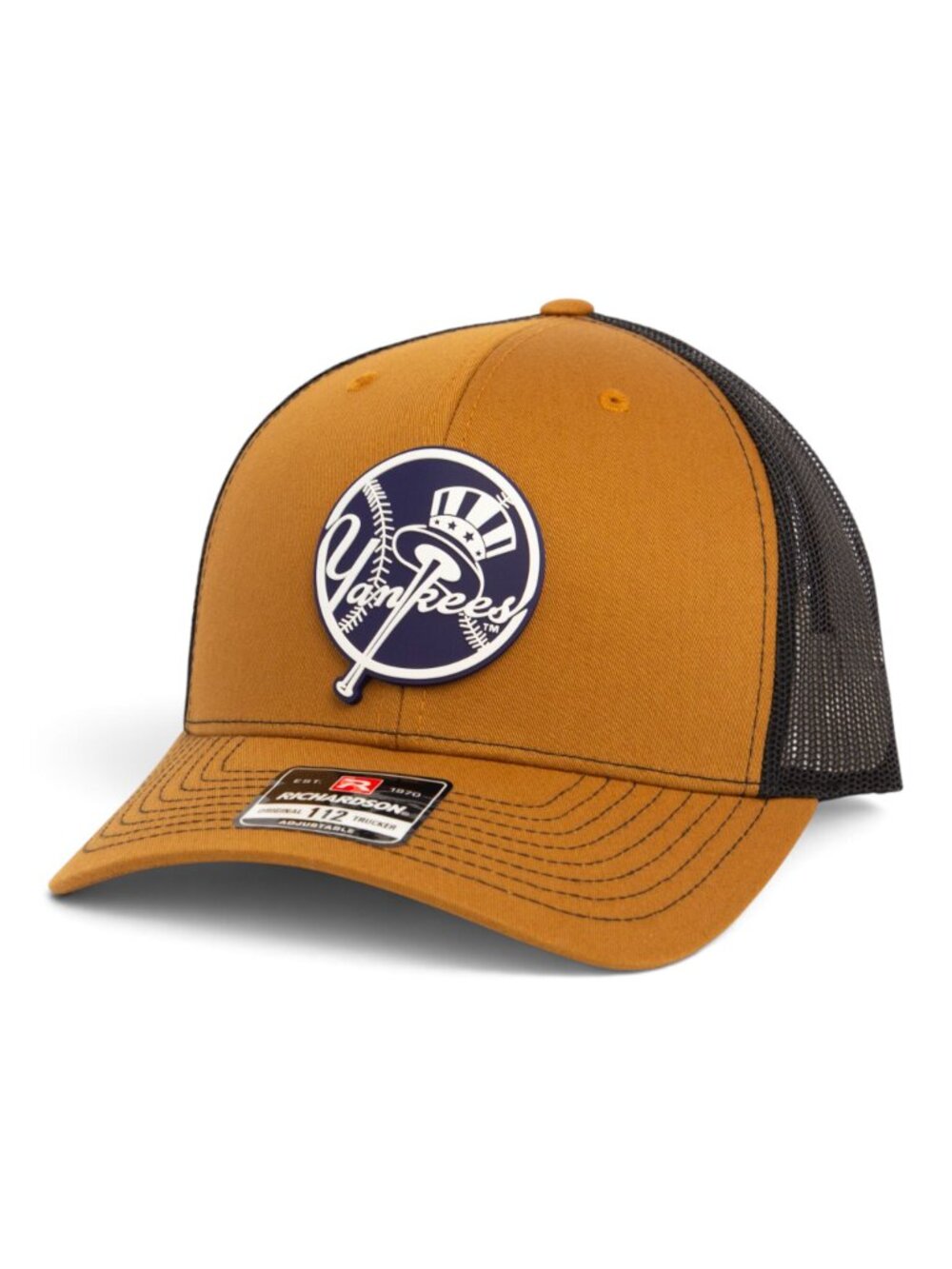 New York Yankees Navy 3D Snapback Trucker Hat- Carmel/ Black